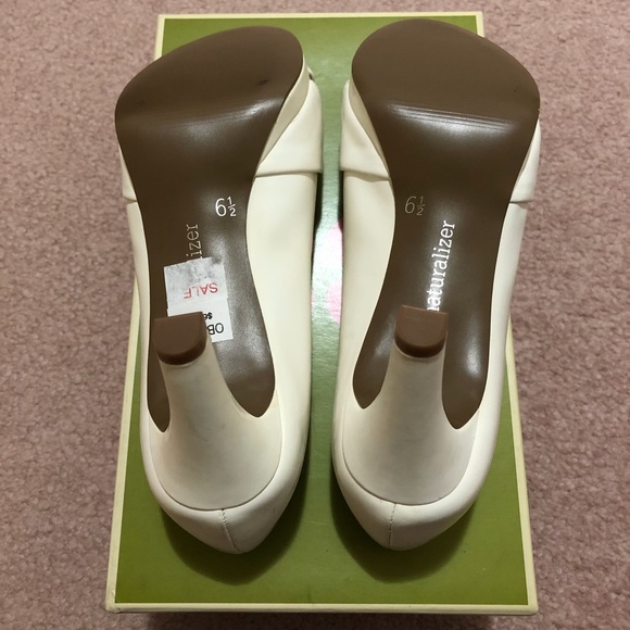 NWT Naturalizer Object White Patent heel sz 6.5 - Picture 7 of 8